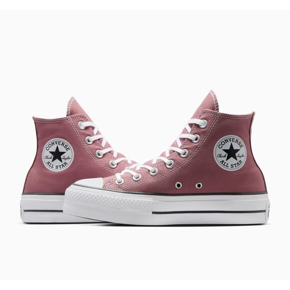 NWT Converse Women’s Chuck Taylor High-Top Platform Sneaker Light Saddle 8.5 - Picture 2 of 7